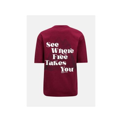 3. PEAK PERFORMANCE W Grafik-T-Shirt Burgunderrot