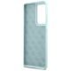 5. Guess, GUHCS21LLSLMGLB S21 Ultra G998 blau/blaues Hardcase Silikon-Schriftzug-Metall-Logo