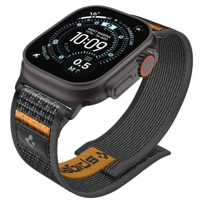 4. Spigen Athlex Air 2 Armband für Apple Watch (44 / 45 / 46 / 49 mm) – Schwarz und Orange