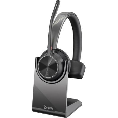 7. POLY Voyager 4310 monaurales USB-A-Headset + BT700 USB-A-Adapter + Ladestation