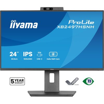 2. iiyama ProLite XB2497HSNH-B1 24-Zoll-IPS-LCD-Monitor (60,5 cm / 23,8 Zoll, Full HD, Schwarz)
