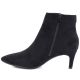 3. Gefütterte Damen-Ankle-Boots mit niedrigem Absatz, Wildleder, schwarz, Sergio Leone BT-65