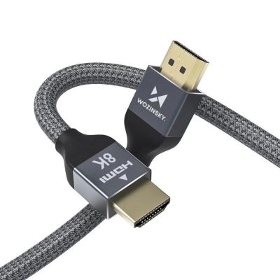 7. Wozinsky HDMI 2.1 Kabel 8K 60 Hz 48 Gbps / 4K 120 Hz / 2K 144 Hz 3 m Silber (WHDMI-30)