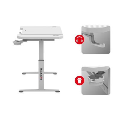 6. Huzaro Hero 2.6 Weißer Gaming-Schreibtisch