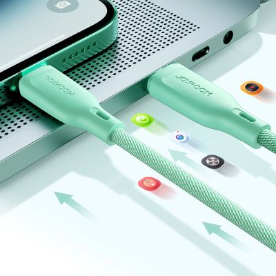 10. Joyroom Multi-Color Series S-A34 USB-A / Lightning 3A-Kabel 1 m – Rosa