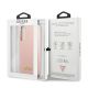 8. Guess GUHCS22MLSLMGPP S22+ S906 pink/pink Hardcase Silikon-Schriftzug Metall-Logo