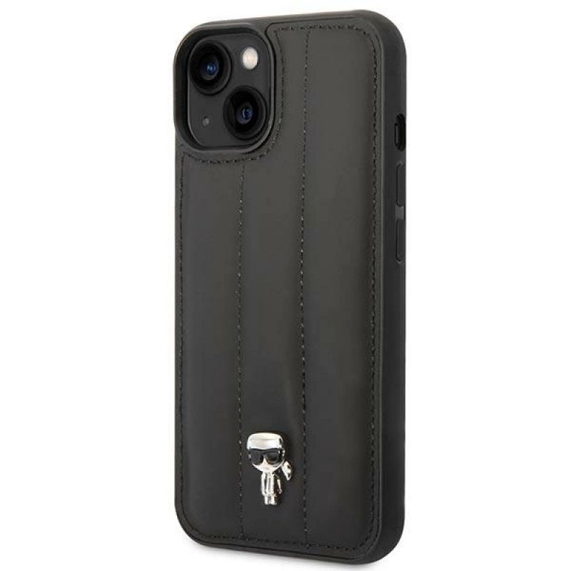 2. Karl Lagerfeld Puffy Ikonik Pin Case für iPhone 14 / 15 / 13 - Schwarz