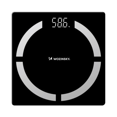 2. Wozinsky WIWL-30 Intelligente Bluetooth-Badezimmerwaage – Schwarz