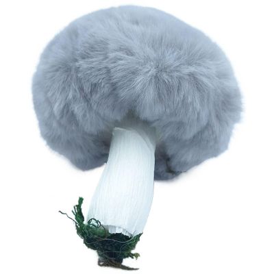 4. Dekorativer Anhänger Pilz 8x12cm Grau