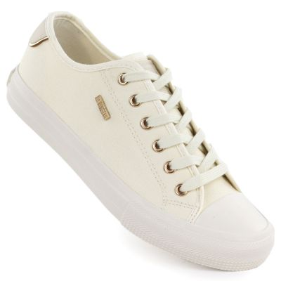 Beige Damen-Sneaker aus Textil, flach, Modell Big Star TT274004