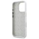 7. Guess Silikon Logo Strass 4G Hülle für iPhone 16 Pro – weiß