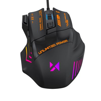 8. Wozinsky WMGK-1179W Kabelgebundene optische Gaming-Maus mit 7200 DPI und Hintergrundbeleuchtung – Schwarz