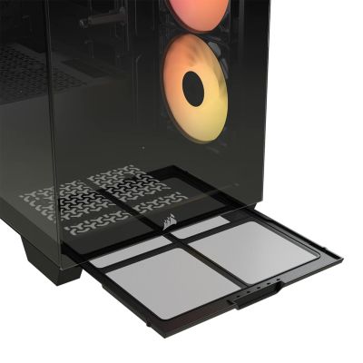 12. Corsair 3500X RSR ARGB Midi-Tower-Gehäuse mit Seitenwand aus gehärtetem Glas, Schwarz