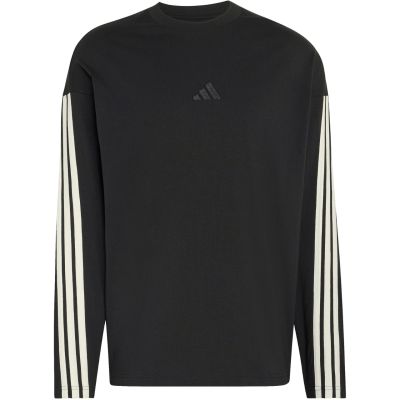 2. adidas Herren-Langarmshirt mit 3 Streifen, Schwarz, KF2427