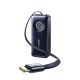 Baseus EnerCore CR11 20000mAh 67W Powerbank mit einziehbarem USB-C-Kabel – Schwarz