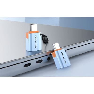 2. USB 3.1 Vention USB-C auf USB-A OTG-Adapter mit Trageschlaufe aus Aluminiumlegierung