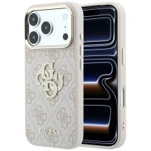 Guess 4G & Big Strass Logo Hülle für iPhone 17 Pro / 18 Pro - Pink