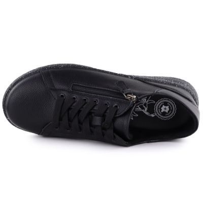 4. Schwarze Damen-Lederschuhe mit hohem Absatz, Jezzi 138