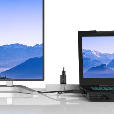 5. Orico XD-VATH VGA- und 3,5-mm-Klinkenstecker-auf-HDMI-Full-HD-60-Hz-Kabel mit USB-Stromversorgung, 5 m – Schwarz