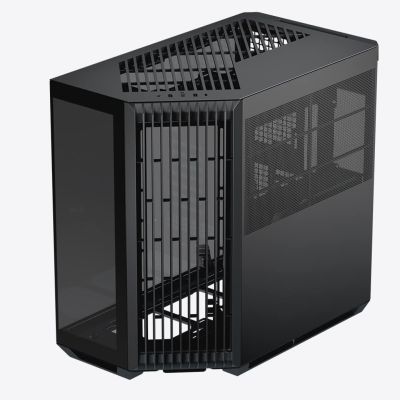 APNX V1 PC-Gehäuse, Midi-Tower, ATX, Schwarz, gehärtetes Glas