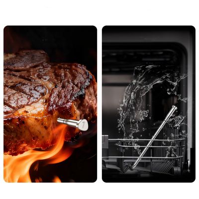3. Meatmeet X Pro Küchenthermometer mit Bluetooth-/WLAN-App für Grill, Backofen und Smoker – Schwarz