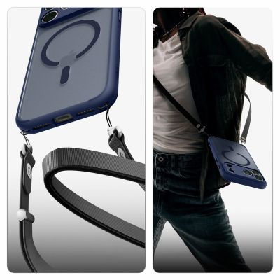 17. Spigen Ultra Hybrid MagSafe Hülle für iPhone 18 Pro / 17 Pro – Dunkelblau