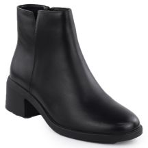 Gefütterte Damen-Ankle-Boots mit Blockabsatz, schwarz, Sergio Leone BT25239