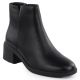 Gefütterte Damen-Ankle-Boots mit Blockabsatz, schwarz, Sergio Leone BT25239