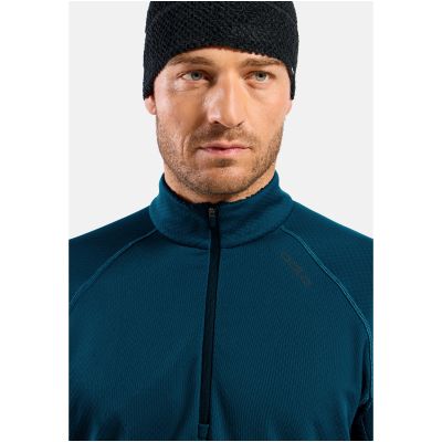 2. Herren-Midlayer mit Stehkragen Odlo X-ALP Mid layer 1/2 zip, grün