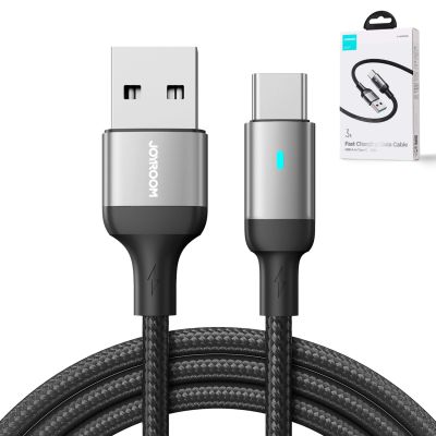 9. Joyroom Extraordinary Series A10 USB-A/USB-C 3A-Kabel 1,2 m – Schwarz