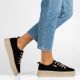 8. Schwarze Leder-Plateau-Sneaker Filippo DP6122