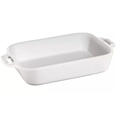 Rechteckige Keramikplatte STAUB 40511-151-0 - weiß 4,5 l