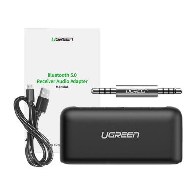 2. Ugreen Bluetooth 5.0 Audioadapter - 3,5-mm-Miniklinkenstecker für Auto (Schwarz)