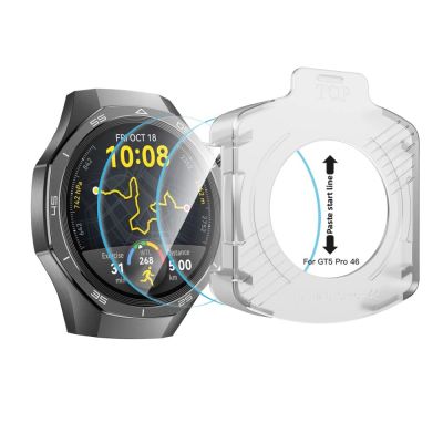 2. Tech-Protect Easy Set+ 2er-Pack Panzerglas für Huawei Watch GT 5 Pro 46 mm - Transparent
