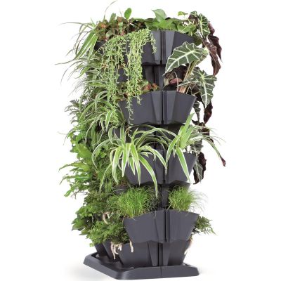 30. Vertikales Gartenblumenbeet, stehend, Anthrazit