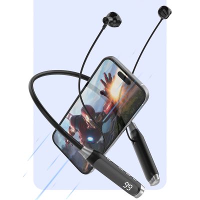 9. Dudao U5 Max Bluetooth-Kopfhörer mit Nackenbügel, kabellos, Schwarz