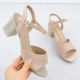 Beige Damen-Sandalen mit hohem Absatz, Modell Vinceza 20275
