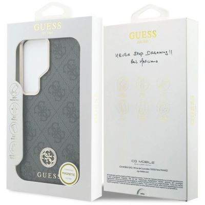8. Guess 4G Strass-Logo-Hülle mit MagSafe-Funktion für Samsung Galaxy S26 Ultra – Schwarz