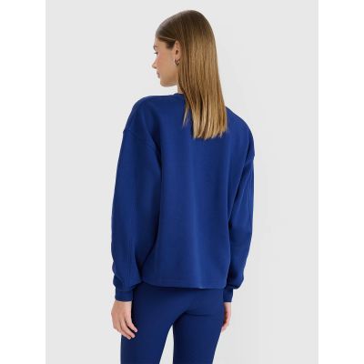 5. Oversize-Sweatshirt ohne Kapuze, offener Reißverschluss, Damen 4F 4FWSS25TSWSF1543-30S