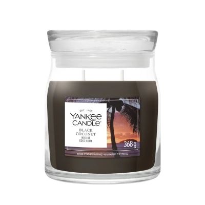 Mittlere Kerze BLACK COCONUT YANKEE