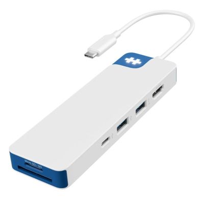 HYPER HD4102BUGL USB 3.2 Gen 1 (3.1 Gen 1) Typ-C 5000 Mbit/s Hubs und Hubs Blau, Weiß