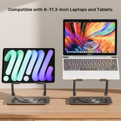 8. UNITEK OT1098AGY01 Laptopständer, Notebook- und Tablet-Ständer, Silber, 43,9 cm (17,3 Zoll)