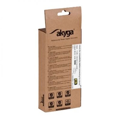 3. Akyga AK-ND-42 Notebook-Netzteil (20 V; 4,5 A; 90 W; Slim Tip, quadratisch, gelb)