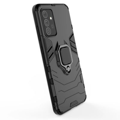 7. Ring Armor robuste Kickstand TPU/PC Panzer Handyhülle Hard Case für Samsung Galaxy A72 4G blau