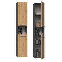 Badezimmerschrank NEL I 31x30xH174 anthrazit/artisan