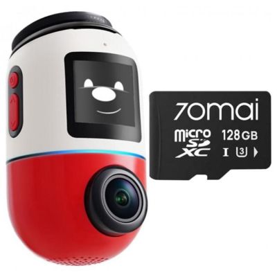 70mai X800 Dashcam 4K Omni RED Videorekorder + 70mai 128GB Speicherkarte