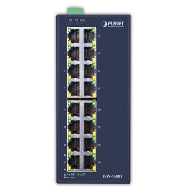 2. PLANET ISW-1600T Netzwerkverbindungen Unmanaged Fast Ethernet (10/100) Blau