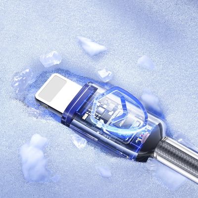 13. Joyroom S-A42 Crystal-Clear Serie 3A USB-A – Lightning Kabel 1,2 m – Schwarz