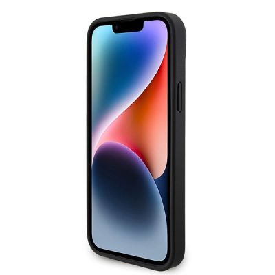 5. Guess GUHCP15SP4TDSCPK iPhone 15 6,1" schwarz/schwarzes Hardcase Crossbody 4G Metalllogo