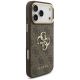 4. Guess 4G Big 4G Classic Logo Big Strap Metal Buttons Schutzhülle für iPhone 18 Pro Max / 17 Pro Max – braun